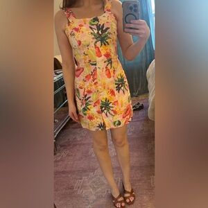 Farm Rio Frutas mini linen Dress